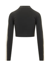 PALM ANGELS - Giacca Sportiva Corta con Zip e Collo Alto - Nero - LIDIASHOPPING® - Official Website