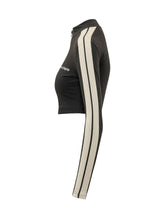 PALM ANGELS - Giacca Sportiva Corta con Zip e Collo Alto - Nero - LIDIASHOPPING® - Official Website