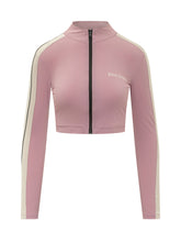 PALM ANGELS - Cropped Sport Jacket with Zip and High Neck - Pink - LIDIASHOPPING® - Official Website