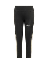 PALM ANGELS - Leggings Sportivi con Banda Laterale e Logo - Nero - LIDIASHOPPING® - Official Website