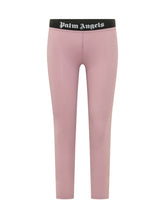 PALM ANGELS - Leggings Sportivi con Fascia Logo - Rosa - LIDIASHOPPING® - Official Website