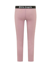 PALM ANGELS - Leggings Sportivi con Fascia Logo - Rosa - LIDIASHOPPING® - Official Website