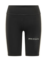 PALM ANGELS - Ciclisti Sportivi con Logo - Nero - LIDIASHOPPING® - Official Website
