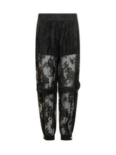ZIMMERMANN - Lace Trousers with Floral Pattern - Black - LIDIASHOPPING® - Official Website