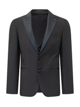 CORNELIANI - Tuxedo with Vest and Shawl Lapel - Blue - LIDIASHOPPING® - Official Website