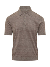 LORENZONI - Polo a Maniche Corte in Maglia - Marrone - LIDIASHOPPING® - Official Website