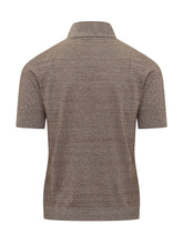 LORENZONI - Polo a Maniche Corte in Maglia - Marrone - LIDIASHOPPING® - Official Website