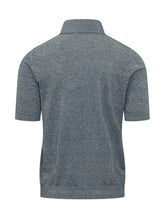 LORENZONI - Polo a Maniche Corte in Maglia - Blu - LIDIASHOPPING® - Official Website