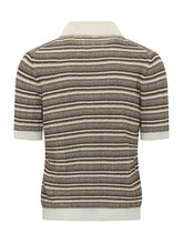 LORENZONI - Polo Derby a Maniche Corte in Maglia - Marrone | Lidia Shopping | Official Website