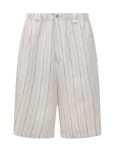 WILLY CHAVARRIA - Striped Bermuda Shorts with Elastic Waist - Pink - LIDIASHOPPING® - Official Website