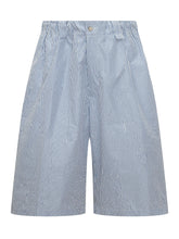 WILLY CHAVARRIA - Bermuda con Vita Elasticizzata e Righe - Blu - LIDIASHOPPING® - Official Website