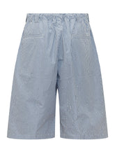 WILLY CHAVARRIA - Bermuda con Vita Elasticizzata e Righe - Blu - LIDIASHOPPING® - Official Website