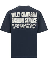 WILLY CHAVARRIA - T-shirt with Chest Print - Blue - LIDIASHOPPING® - Official Website