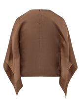ALBERTA FERRETTI - Camicia Ampia con Strati Trasparenti - Marrone - LIDIASHOPPING® - Official Website