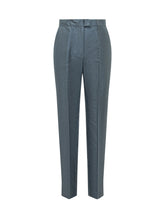 MAX MARA ELEGANTE STUDIO - Pantalone Lungo a Gamba Dritta con Piega Frontale - Blu - LIDIASHOPPING® - Official Website