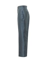 MAX MARA ELEGANTE STUDIO - Pantalone Lungo a Gamba Dritta con Piega Frontale - Blu - LIDIASHOPPING® - Official Website