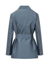 MAX MARA ELEGANTE STUDIO - Ebiacco Belted Wrap Jacket - Blue - LIDIASHOPPING® - Official Website