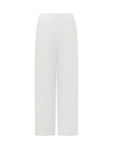 MAX MARA PURE - Pantaloni con Vita Elasticizzata e Linea Ampia - Bianco | Lidia Shopping | Official Website