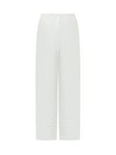MAX MARA PURE - Pantaloni con Vita Elasticizzata e Linea Ampia - Bianco | Lidia Shopping | Official Website