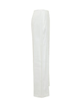 MAX MARA PURE - Wide Leg Pants with Elastic Waist - White - LIDIASHOPPING® - Official Website