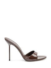 PARIS TEXAS - Mule Sandal Lidia with High Heel - Brown | Lidia Shopping ® | Official Website