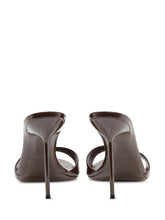 PARIS TEXAS - Mule Sandal Lidia with High Heel - Brown | Lidia Shopping ® | Official Website