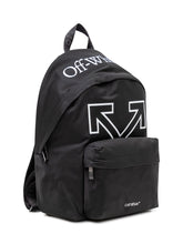 OFF-WHITE - Zaino Heritage con Tasca Frontale e Stampa Logo - Nero | Lidia Shopping | Official Website