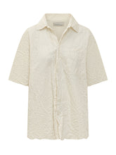 GONGDID DESIGN - Short Sleeve Shirt with Collar and Front Closure - White - LIDIASHOPPING® - Official Website