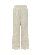 GONGDID DESIGN - Elastic Waist Pants with Crinkled Effect - White - LIDIASHOPPING® - Official Website
