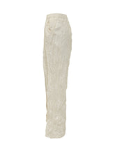 GONGDID DESIGN - Elastic Waist Pants with Crinkled Effect - White - LIDIASHOPPING® - Official Website