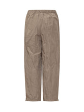 GONGDID DESIGN - Pantaloni con Vita Elasticizzata e Effetto Stropicciato - Beige - LIDIASHOPPING® - Official Website