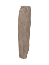 GONGDID DESIGN - Pantaloni con Vita Elasticizzata e Effetto Stropicciato - Beige - LIDIASHOPPING® - Official Website
