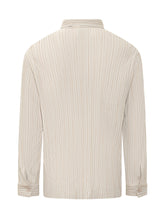 GONGDID DESIGN - Camicia a Maniche Lunghe con Collo e Tasche - Beige - LIDIASHOPPING® - Official Website