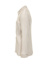 GONGDID DESIGN - Camicia a Maniche Lunghe con Collo e Tasche - Beige - LIDIASHOPPING® - Official Website