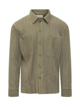 GONGDID DESIGN - Camicia a Maniche Lunghe con Collo e Tasche - Verde | Lidia Shopping | Official Website