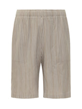 GONGDID DESIGN - Ribbed Shorts with Elastic Waist - Beige - LIDIASHOPPING® - Official Website