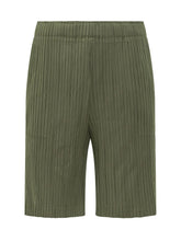 GONGDID DESIGN - Ribbed Shorts with Elastic Waist - Green - LIDIASHOPPING® - Official Website