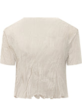 GONGDID DESIGN - Top Corto a Maniche Corte con Girocollo - Grigio | Lidia Shopping ® | Official Website