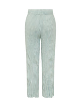 GONGDID DESIGN - Pantalone con Vita Elasticizzata e Gamba Dritta - Blu - LIDIASHOPPING® - Official Website
