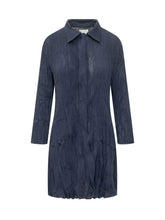 GONGDID DESIGN - Abito Camicia con Colletto e Bottoni - Blu - LIDIASHOPPING® - Official Website