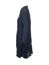 GONGDID DESIGN - Abito Camicia con Colletto e Bottoni - Blu - LIDIASHOPPING® - Official Website