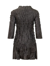 GONGDID DESIGN - Pleated Dress with High Neck and Long Sleeves - Black - LIDIASHOPPING® - Official Website