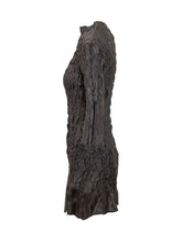 GONGDID DESIGN - Pleated Dress with High Neck and Long Sleeves - Black - LIDIASHOPPING® - Official Website