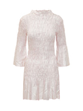 GONGDID DESIGN - Abito Arricciato a Maniche Tre Quarti - Rosa - LIDIASHOPPING® - Official Website