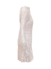 GONGDID DESIGN - Abito Arricciato a Maniche Tre Quarti - Rosa - LIDIASHOPPING® - Official Website