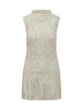 GONGDID DESIGN - Sleeveless Dress with High Neck - White - LIDIASHOPPING® - Official Website