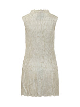 GONGDID DESIGN - Sleeveless Dress with High Neck - White - LIDIASHOPPING® - Official Website