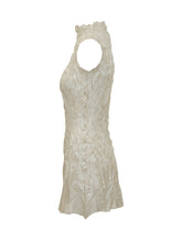 GONGDID DESIGN - Sleeveless Dress with High Neck - White - LIDIASHOPPING® - Official Website