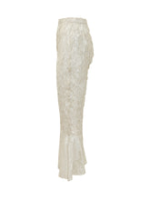 GONGDID DESIGN - Pleated Pants with Elastic Waist and Flared Hem - White - LIDIASHOPPING® - Official Website