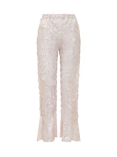 GONGDID DESIGN - Pleated Pants with Elastic Waist and Flared Hem - Pink - LIDIASHOPPING® - Official Website